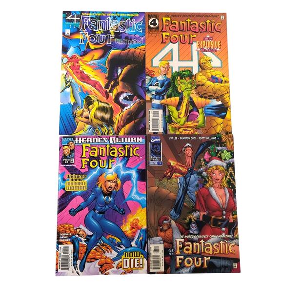 Fantastic Four Marvel Lot of 4: #410, #4 (1997), #2 (1998), Unlimited #10 NM VF - Picture 1 of 2
